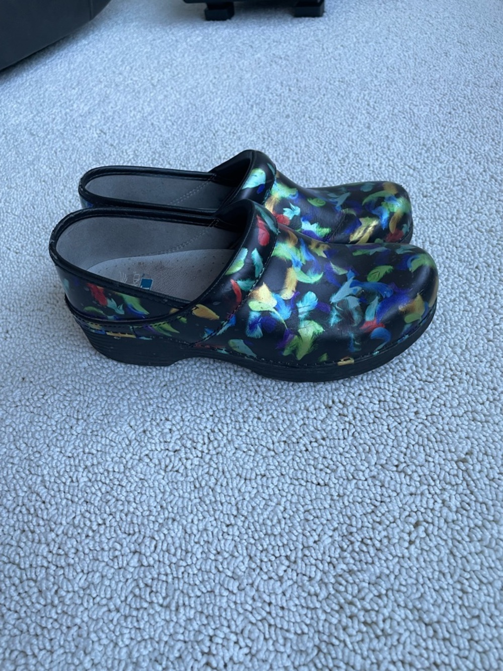 Dansko Multicolor Leather Clogs, Size 39 (8 1/2) - Picture 2 of 7